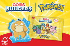 Coles Builders 2024  Pokémon Edition  Card Figure * Pikachu, Squirtle, Bulbasaur picture