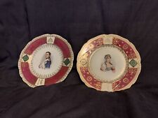 Antique Pair of  Cabinet Plates - Napoleon and Josephine picture