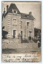 c1910's French Home Residence Man Woman View France RPPC Photo Posted Postcard picture