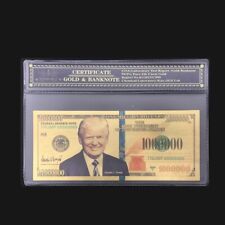 Million Dollar Trump Banknote Collectible Gold Plated with Bag & Certificate picture