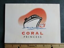 2003 Coral Princess Cruise Ship Naming Ceremony Invitation Moscoso Panama Canal picture