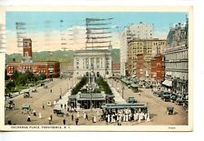 Aerial View-Trolley-Exchange Place-Providence-Rhode Island-Vintage 1926 Postcard picture