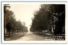 Onsted Michigan MI RPPC Photo Postcard Maple Avenue South From 4th Street 1931 picture