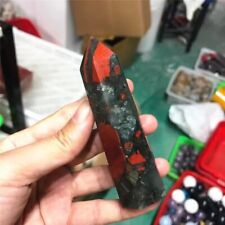 Natural Polished Bloodstone Pointed Towers Crystal Stone Minerals, 60-90mm picture