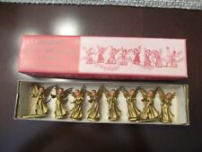 Vintage Christmas Box of 8 Miniature Golden Angel Musicians 2