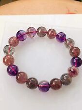 Natural Super Seven 7 Lepidocrocite Melody Stone Beads Bracelet 11mmAAAA picture