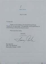 Jimmy Carter Signed 1996 Letter About Anniversary Gift Autograph Full Signature picture