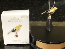 2010 Hallmark Keepsake The Beauty Of Birds Goldfinch Miniature Ornament picture