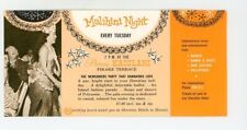  Malihini Night Advertising Card Princess Kaiulani Pikake Terrace Sheraton Vtg picture