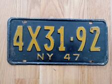 1947 New York License Plate picture