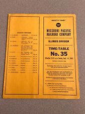 Sept 1947  Missouri Pacific Railroad Employee Time-Table 35 Illinois Division picture