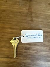 SAVANNAH INN AND COUNTRY CLUB #400- Savannah GA Original Skeleton Room Key & Fob picture
