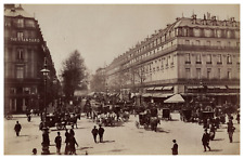 Paris, Place de l'Opéra, Grand Hôtel de la Paix, Vintage Print, ca.1875 Shooting picture