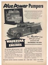 1955 Fire Master Pumper w/ Waukesha Engine Ad: Civil Defense St. Claire Shores picture