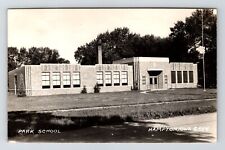 Vintage Hampton Iowa Park School RPPC Real Photo Postcard  picture