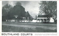 Vintage Southland Courts Black & White Postcard Glenville Georgia 1949 picture