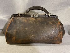Vintage Leather Doctor Traveling Medical Medicine Bag picture