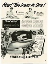 1941 G-E General Electric Aluron Clothes Iron art Vintage Print Ad picture