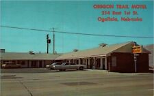 Ogallala NE- Nebraska, Oregon Trail Motel, 1960S Roadside 214 E 1st  Postcard picture