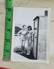 1940'S MEXICAN AMERICAN YOUNG WOMEN GIRLS IN 2 PIECE BIKINI SWIM SUITS AT BEACH picture