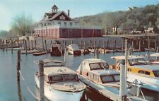 Peoria IL~Illinois Valley Yacht & Canoe Club~Inboard Motor Boats Docked~1957 PC picture