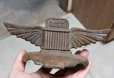 Antique Oliver Hart Parr Tractor Cast iron hood Winged Ornament picture