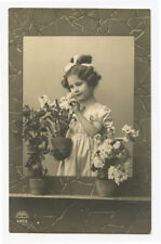 c 1912 Children Child Kids CUTE LITTLE GIRL Vintage photo postcard picture