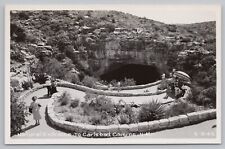RPPC Carlsbad Caverns New Mexico Natural Entrance c1950 Real Photo Postcard picture