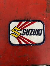 Vintage 70's Suzuki Moto Cross Rider Embroidered Patch Moto X Motorcycle VTG picture
