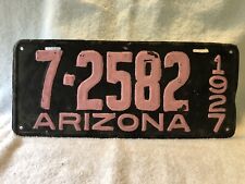 Vintage 1927 Arizona License Plate Repaint picture
