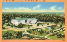 Postcard Cleveland Museum of Art & Fine Arts Garden, Cleveland, Ohio Linen picture