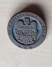 Vintage enamel VICKY VICTORIA MFB Motorcycle brooch pin badge Logo picture