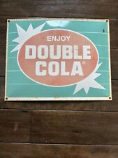 Double Cola Vintage 1980s Metal Advertising Sign 