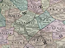 Vintage 1900 VIRGINIA WEST VIRGINIA Map 22