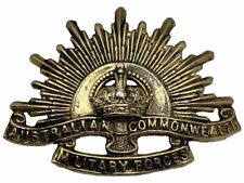 Antique Australian Army Rising Sun Sloutch Hat Badge AIF Triptaft HTF Rare VTG picture