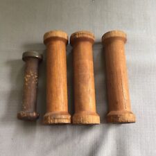 Lot of 4 Vintage Textile Sewing Spools 3-7” & 1-5” picture