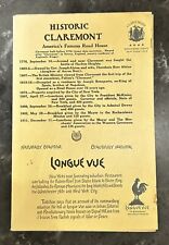 Vintage Longue Vue on Broadway Hasting-on-Hutson Restaurant Menu, New York picture