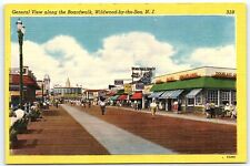 postcard General view along the Boardwalk Wildwood-by-the-sea N.J.  L2042 picture