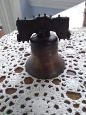 VINTAGE Miniature Liberty Bell PASS and STOW Metal Vintage Bronze Brass picture