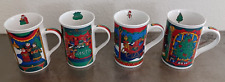 4 Fine Works Christmas Coffee Mugs picture