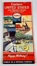 VTG 1961 HUMBLE Oil and Gas Refining Company Eastern United States Road Map picture