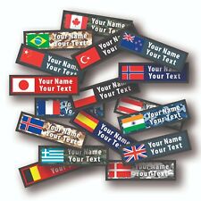 Personalised printed flag patch, Name Flag Patch, custom name patch, picture