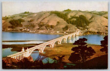 Patterson Bridge Over Rogue River Oregon Coast Highway Postcard VTG picture