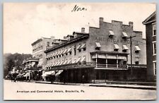 Postcard American and Commercial Hotels Brookville Pa. *A1214 picture