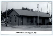 c1963 CB&P Depot Lenox Iowa IA Railroad Train Depot Station RPPC Photo Postcard picture