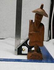 Antique Hand Carved Wooden Chinese Fisherman 10