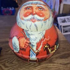 1980  Bristol Ware Round Tin Santa Claus 7