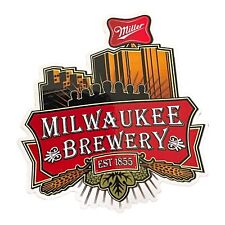 Milwaukee Brewery Wooden Magnet Miller  Beer Establish 1885 3D Rare Last One picture