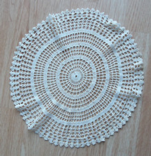 Vintage Large Ivory Crocheted Doily picture