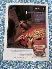 Vintage 1998 DiGiorno Pizza Print Ad No Delivery No Doorbell Dog picture